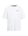 Palm Angels White T-shirt With Frontal Logo In White