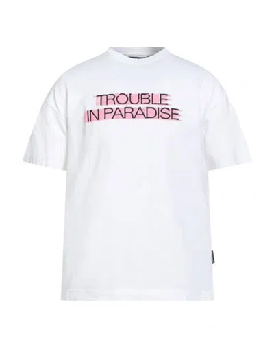 Palm Angels Man T-shirt White Size M Cotton