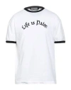 Palm Angels Man T-shirt White Size M Cotton, Polyester, Viscose In White