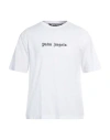 Palm Angels Man T-shirt White Size L Cotton