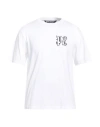 Palm Angels Man T-shirt White Size Xxl Cotton In Black
