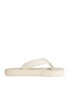 Palm Angels Man Thong Sandal Ivory Size 8 Textile Fibers