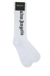 Palm Angels White Stretch Cotton Blend Socks In White