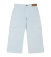 Palm Angels Marble-effect Cargo Jeans In Pink