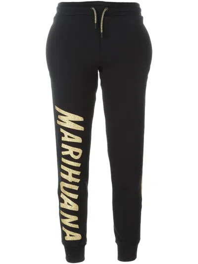 Palm Angels 'marihuana' Joggers In Black