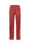 Palm Angels Tyrian Purple Viscose Pant In Maroon