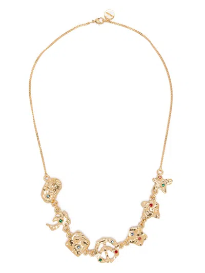 Palm Angels Melted Icons Necklace In Gold