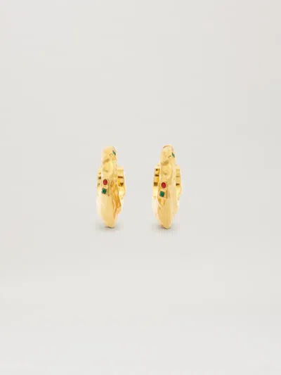 Palm Angels Melted Metal Hoop Earings