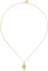 Palm Angels Melted Palm Charm Necklace In Yellow