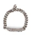 Palm Angels Silver Melted Chain Bracelet In Silber