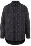 Palm Angels Quilted All Monogram Outerwear With Snap Buttons In Grey