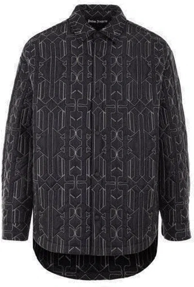 PALM ANGELS MEN'S ALL MONOGRAM JACKET