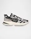 Palm Angels Painted Runner Sneakers In Black Grey