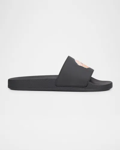 Palm Angels Men & Apos;s Teddy Slide Sandals In Black