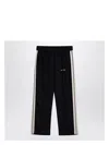Palm Angels Logo Print Linen Track Pants