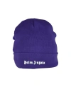 Palm Angels Men Beanie In Purple