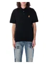 Palm Angels Bear In Mind Polo Shirt In Black