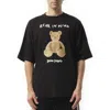Palm Angels Men Bear In Mind Over T-shirt In Black/brown