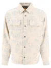 PALM ANGELS MEN'S BEIGE OVERSHIRT JACKET FOR SS24