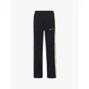 Palm Angels Black Classic Logo Knit Track Pants In Black