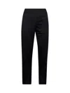 Palm Angels Men Black Curved Logo Track Pants