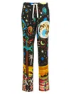 PALM ANGELS MEN'S BLACK STARRY NIGHT PAJAMA PANTS FOR FW23
