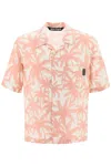 Palm Angels Bowling Shirt With Palms Motif In Pink