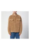 Palm Angels Camel Bear In Mind Overshirt