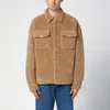 Palm Angels Men's Camel Bear In Mind Overshirt