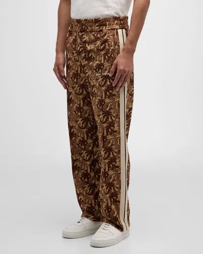 Palm Angels Camo Logo-embroidered Track Pants In Multi
