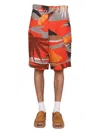 Palm Angels Hawaii Graphic-print Cargo Shorts In Multicolour