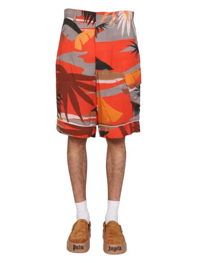 PALM ANGELS MEN'S CARGO BERMUDA SHORTS | SIZE LARGE | PMCB038
