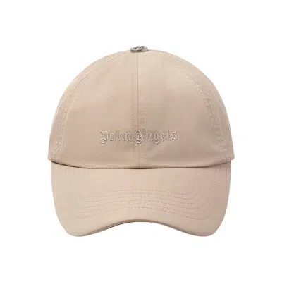 Palm Angels Men's Classic Logo Cap In Beige/off White