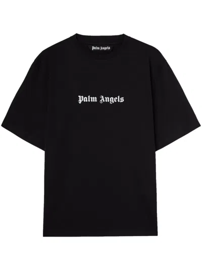 Palm Angels Men Classic Logo Cotton T-shirt In Multicolor