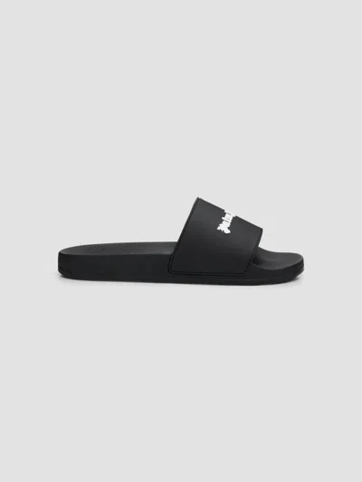 Palm Angels Men's Classic Logo Slide Sandals In Black
