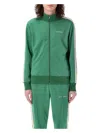 Palm Angels Track Jacket In Green-colored Technical Fabric In Forest Green