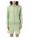 Palm Angels Classic Logo Tech Zip Track Jacket In Sage