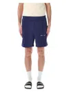 Palm Angels Classic Logo Track Shorts Navy Blue  Off In Navy Blue