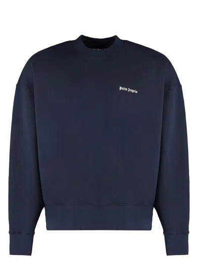 PALM ANGELS MEN'S COTTON CREW-NECK SWEATSHIRT