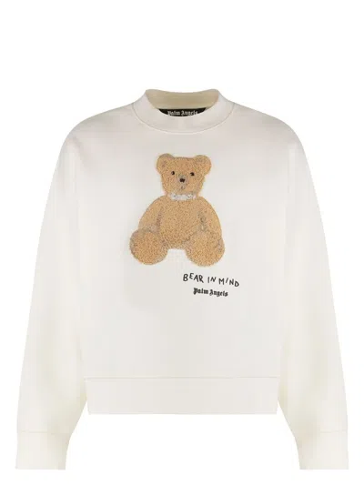 PALM ANGELS MEN'S COTTON CREW-NECK SWEATSHIRT
