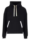 Palm Angels Relaxed-fit Cotton Hoodie With Contrasting Drawstrings In Black
