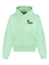 Palm Angels Cotton Hoodie In Green