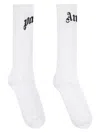 Palm Angels Cotton Socks With Logo In White