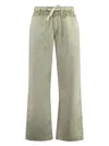 Palm Angels Flame Logo Track Pants In Green