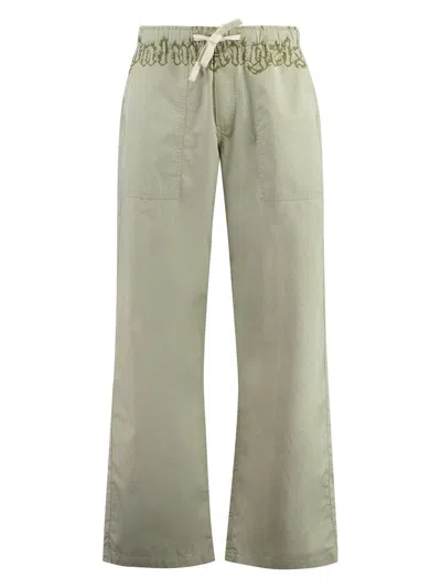 PALM ANGELS MEN'S COTTON TROUSERS