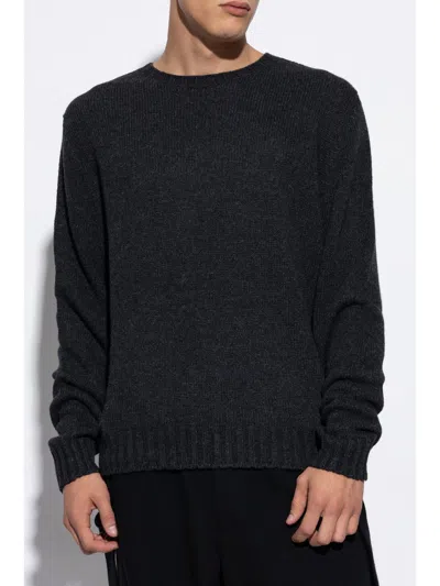 Palm Angels Men Curved Logo Sweater Knit Round Neck In Multicolor