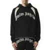 Palm Angels Logo-print Cotton Hoodie In Black/ivory