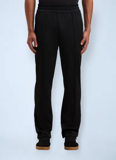 Palm Angels Men Curved Logo Track Pants In Black