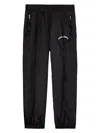 Palm Angels Logo Embroidery Embroidery Track Pants In Blackgrey