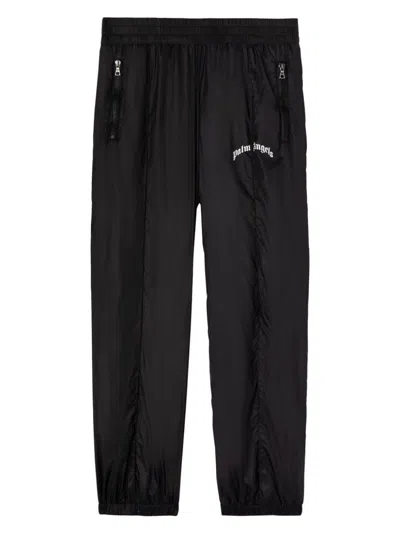 PALM ANGELS MEN'S CURVED LOGO TRACK PANTS